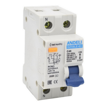 dz59le-40 1p+n 25a 30ma х-ка 4.5ka